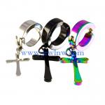 จิวตัวหนีบห้อยกางเขนมน