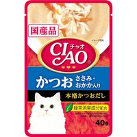 รสปลาทูน่าคัทสึโอะ และเนื้อสันในไก่หน้าปลาโอแห้ง :IC204 ขนาด 40X16g