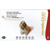 Revolution สุนัข นน. 11.1-20 กก. แพ็ค 3 หลอด (12% 1.0 ML) Exp06/26