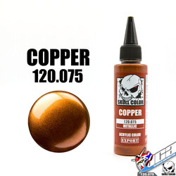 SKULL COLOR 120.075 COPPER ACRYLIC COLOR 60ML (METALLIC) สีอะครีลิกสำหรับพลาสติก โมเดล
