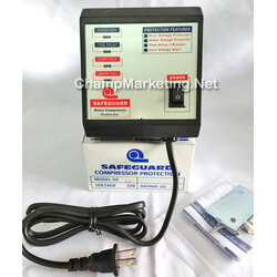 SAFEGUARD SG24 เครื่องป้องกันมอเตอร์-คอมเพรสเซอร์ตู้เย็นเสียหายจากไฟตก-ไฟเกิน ขนาดไม่เกิน 3แอมป์