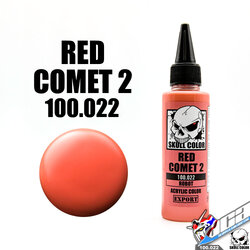 SKULL COLOR 100.022 RED COMET 2 ACRYLIC COLOR 60ML (ROBOT) สีอะครีลิกสำหรับพลาสติก โมเดล