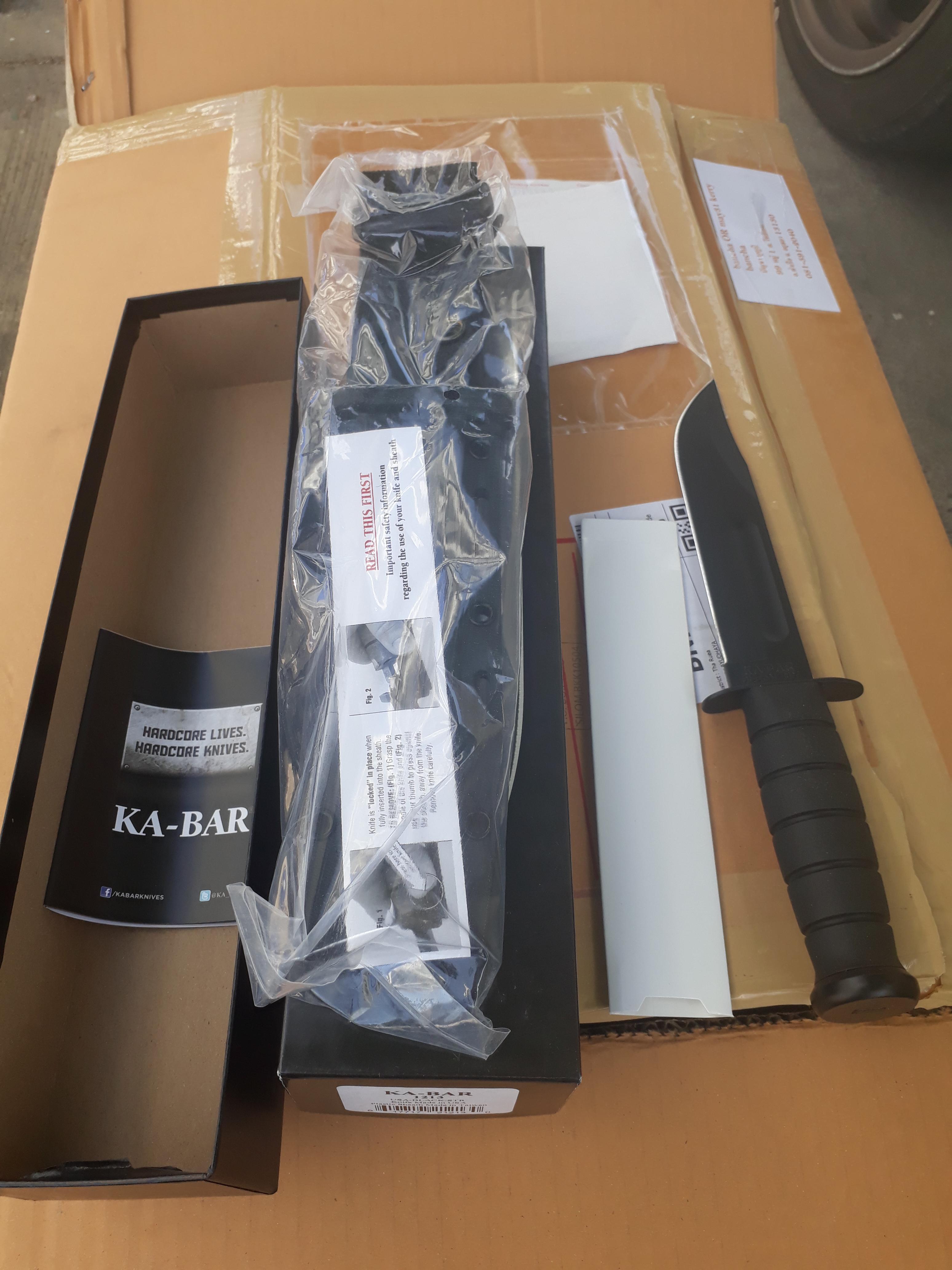 มีดKA-BAR #1213 Black Straight Edge Knife / Hard Sheath