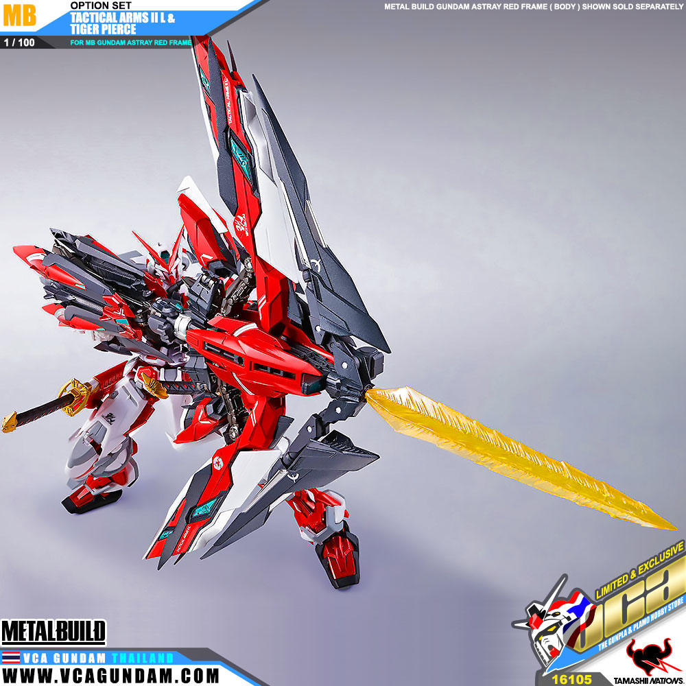 Metal Build TACTICAL ARMS II L & TIGER PIERCE OPTION SET FOR MB MPF-P02 GUNDAM ASTRAY RED FRAME กันดั้ม แอสเทรย์ เรด เฟรม