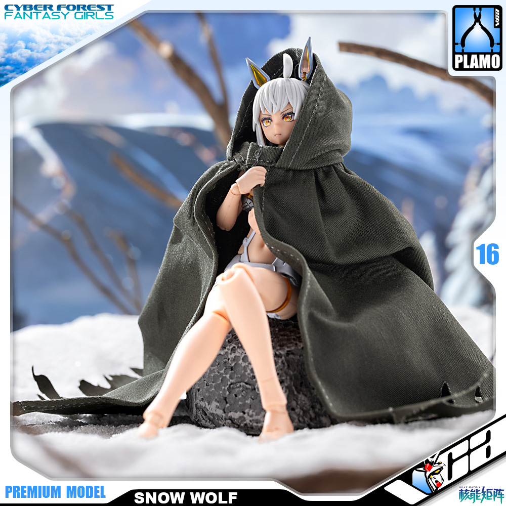 Nuke Matrix® Plastic Model Kit Cyber Forest Fantasy Girls MAD WOLF CAROLINA ROLPHE