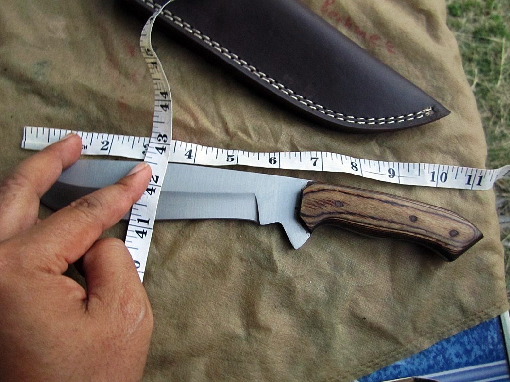 มีดพกสั้น Custom A2 Steel Clip Point Hunting Knife Canvas Micarta Handle AE255