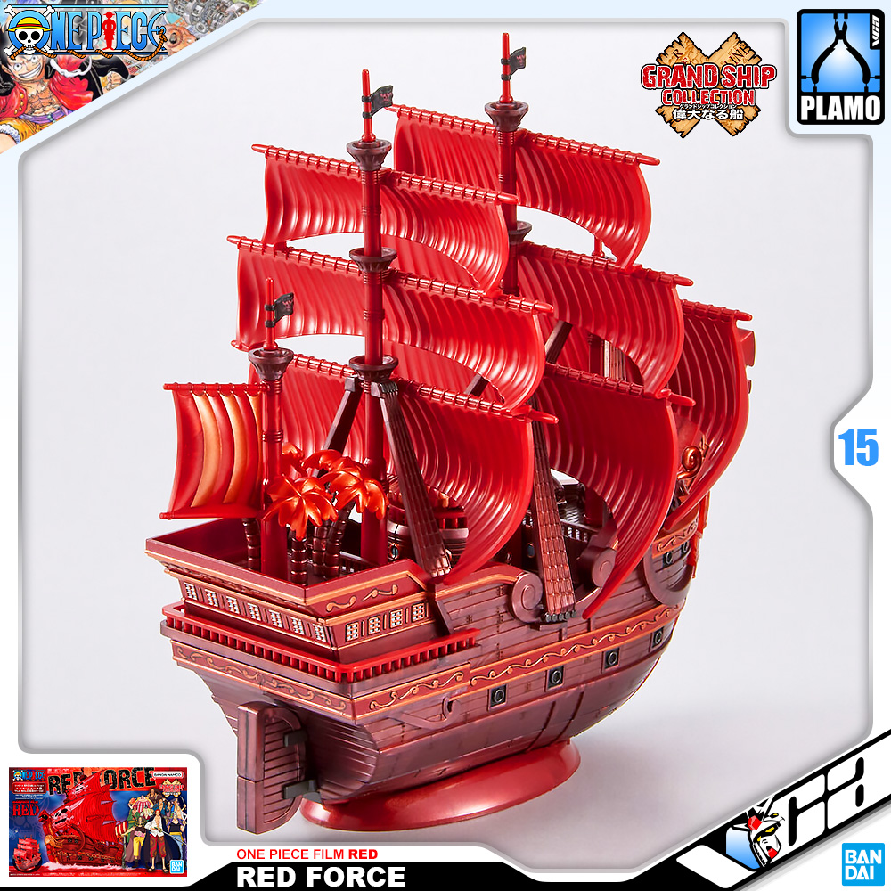 ⭐️ BANDAI ONE PIECE GRAND SHIP COLLECTION RED FORCE FILM RED COMMEMORATIVE COLOR VER ประกอบ โมเดล ของเล่น VCA GUNDAM