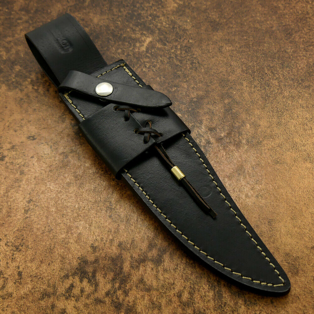 IMPACT CUTLERY RARE CUSTOM D2 BOWIE KNIFE BULL HORN HANDLE