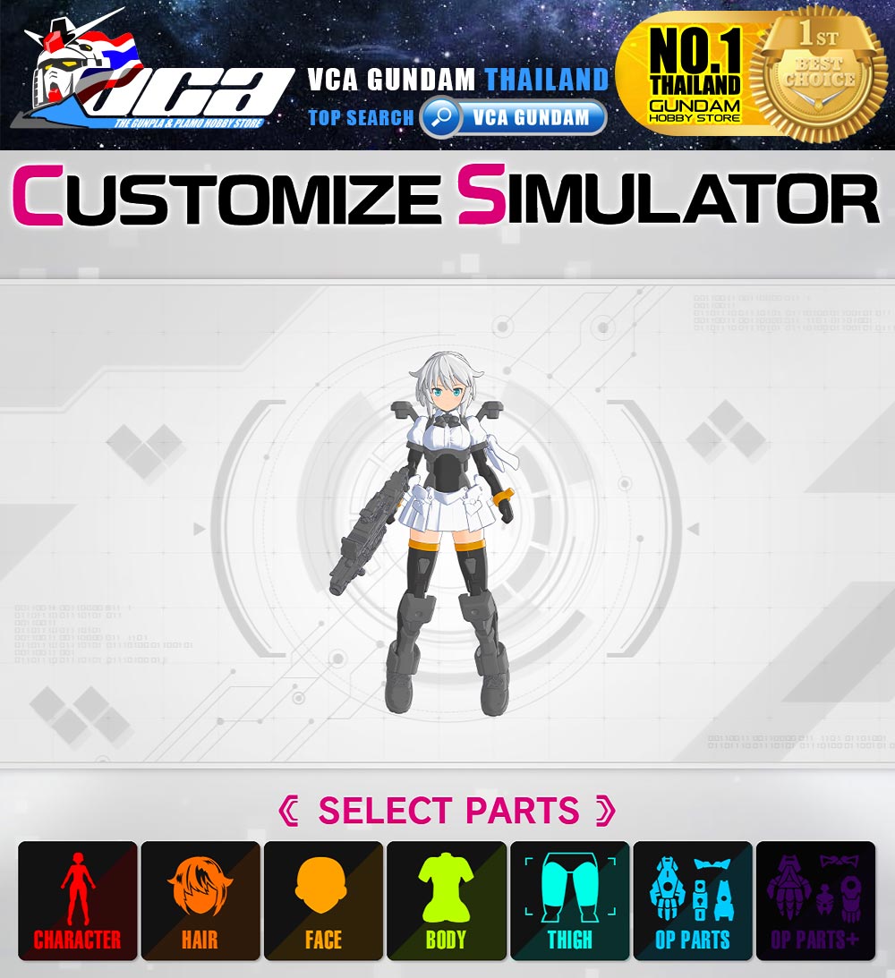 BANDAI GIRL GUN LADY 30 MINUTES SISTERS 30MS GIRL COMPATIBLE OPTIONAL PARTS SET โมเดล VCA GUNDAM