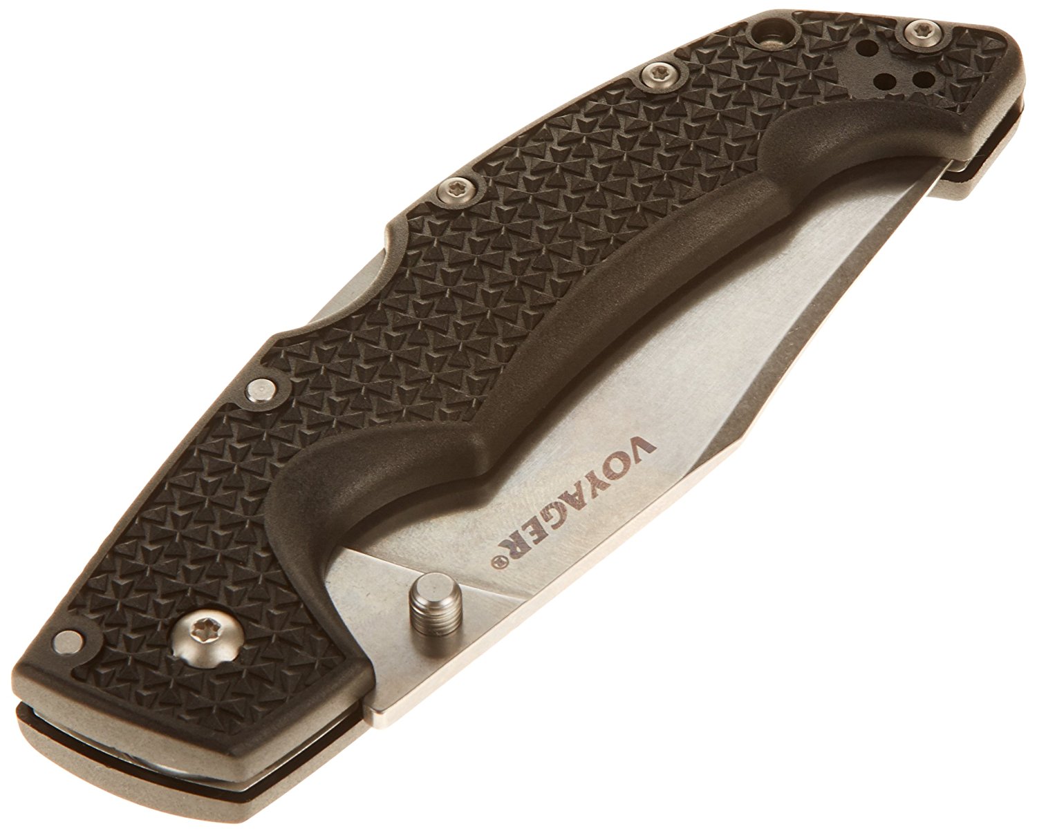 มีดพับCOLD STEEL Black Handle Large VOYAGER Straight CLIP POINT Folding Knife! 29TLCC