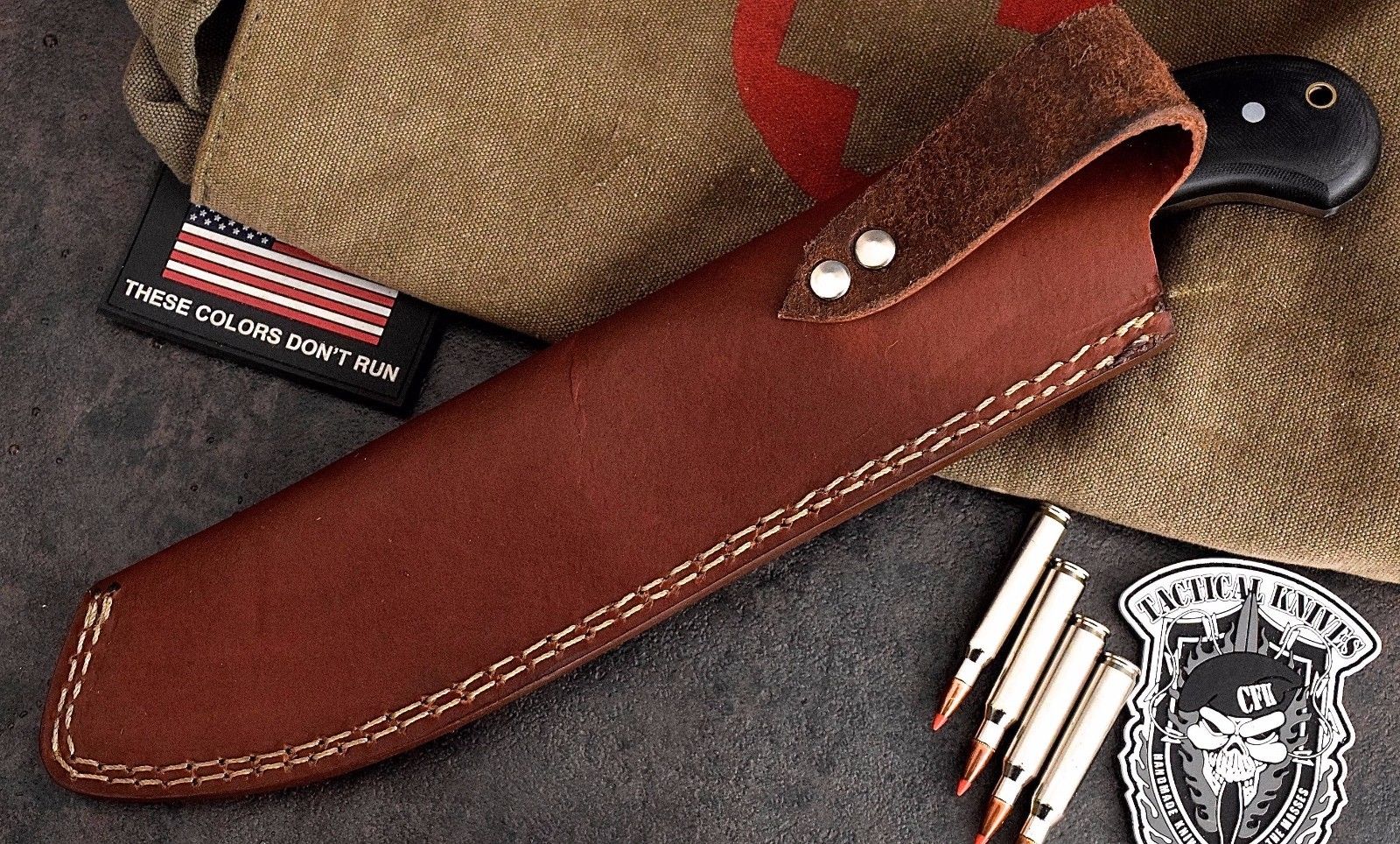 CFK USA Custom Handmade D2 LARGE Bone-Micarta Bolo-Parang Sub-Hilt Camp Knife C