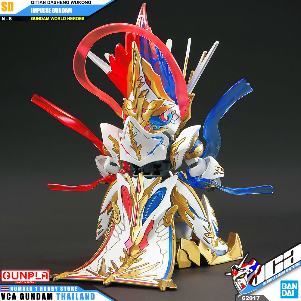 BANDAI GUNPLA SD GUNDAM WORLD HEROES SDW QITIAN DASHENG WUKONG IMPULSE GUNDAM DOUZHAN SHENGFO โมเดล กันดั้ม กันพลา VCA GUNDAM
