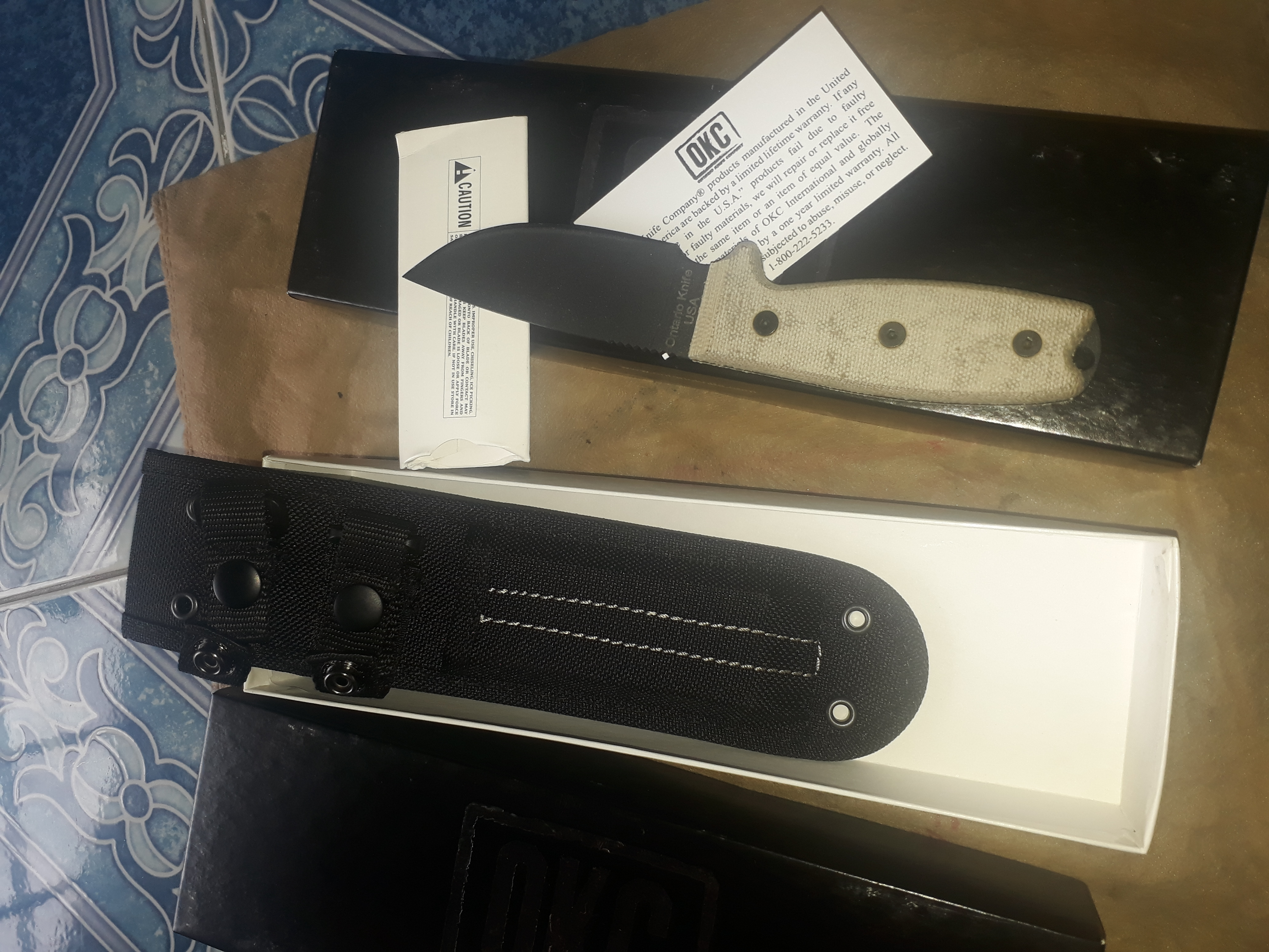 Ontario Knife Company 8665 RAT-3 Plain Edge with Black Nylon Sheath