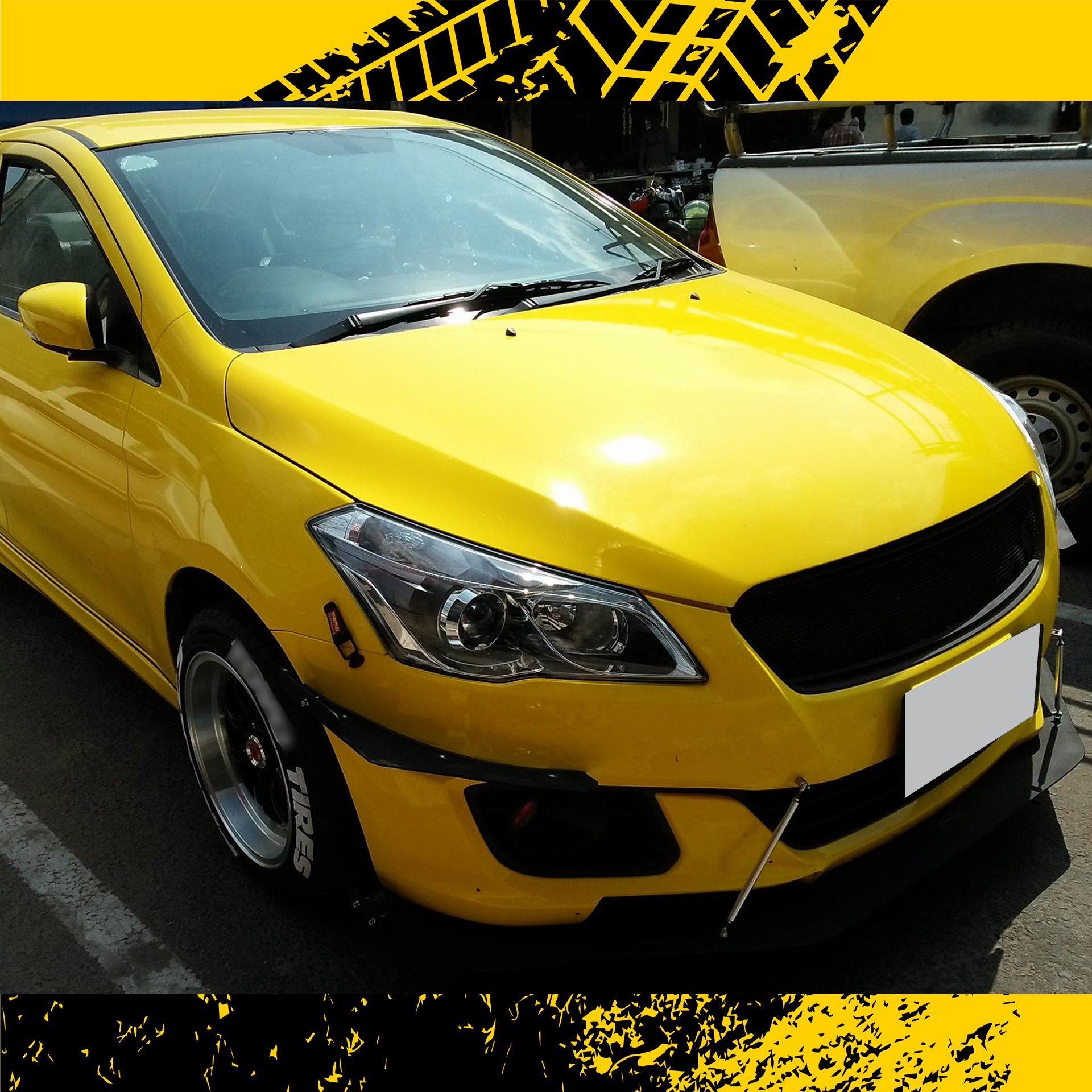 (A033) ชุดขายึดพยุงสปอยเลอร์ ลิ้นหน้า Wingหลัง