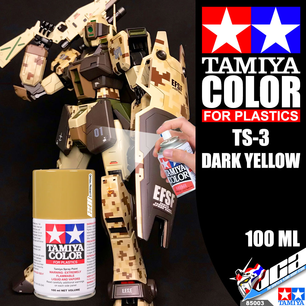 TAMIYA 85003 TS-3 DARK YELLOW COLOR SPRAY PAINT CAN 100ML