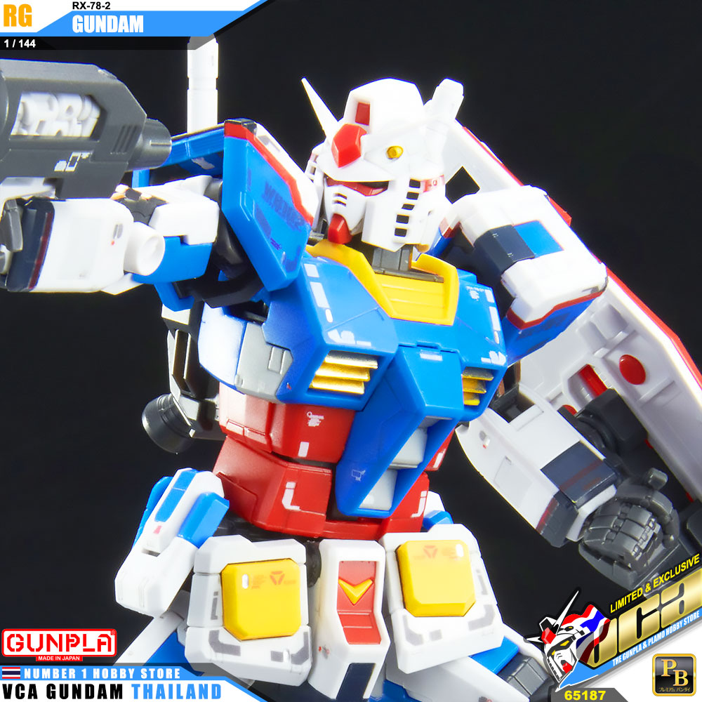 PREMIUM BANDAI GUNPLA REAL GRADE RG 1/144 RX-78-2 GUNDAM TEAM BRIGHT CUSTOM โมเดล กันดั้ม กันพลา VCA GUNDAM