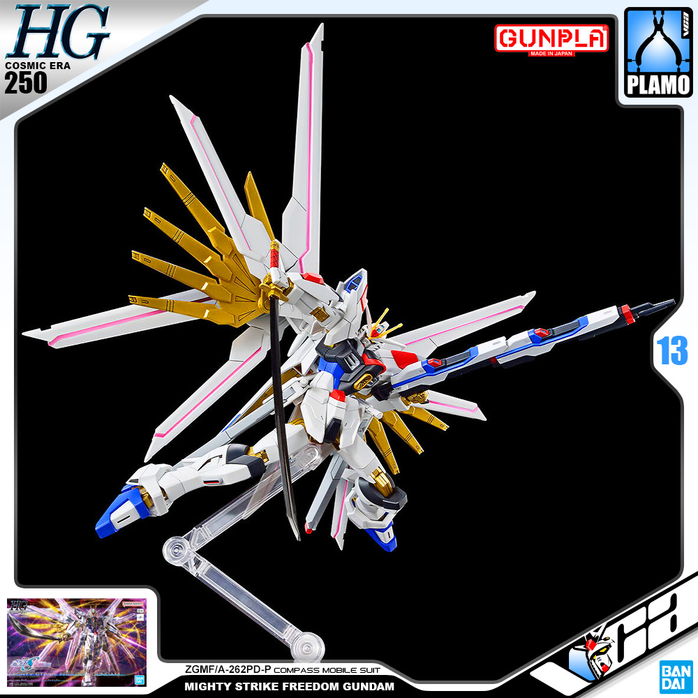 Bandai Gunpla High Grade HG Mighty Strike Freedom Gundam Plastic Model Action Toy Kit VCA Thailand