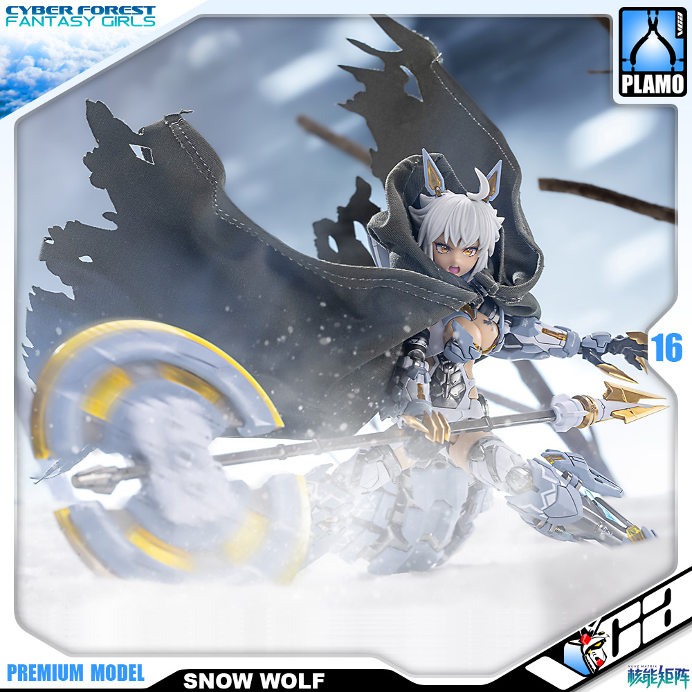 Nuke Matrix® Plastic Model Kit Cyber Forest Fantasy Girls MAD WOLF CAROLINA ROLPHE