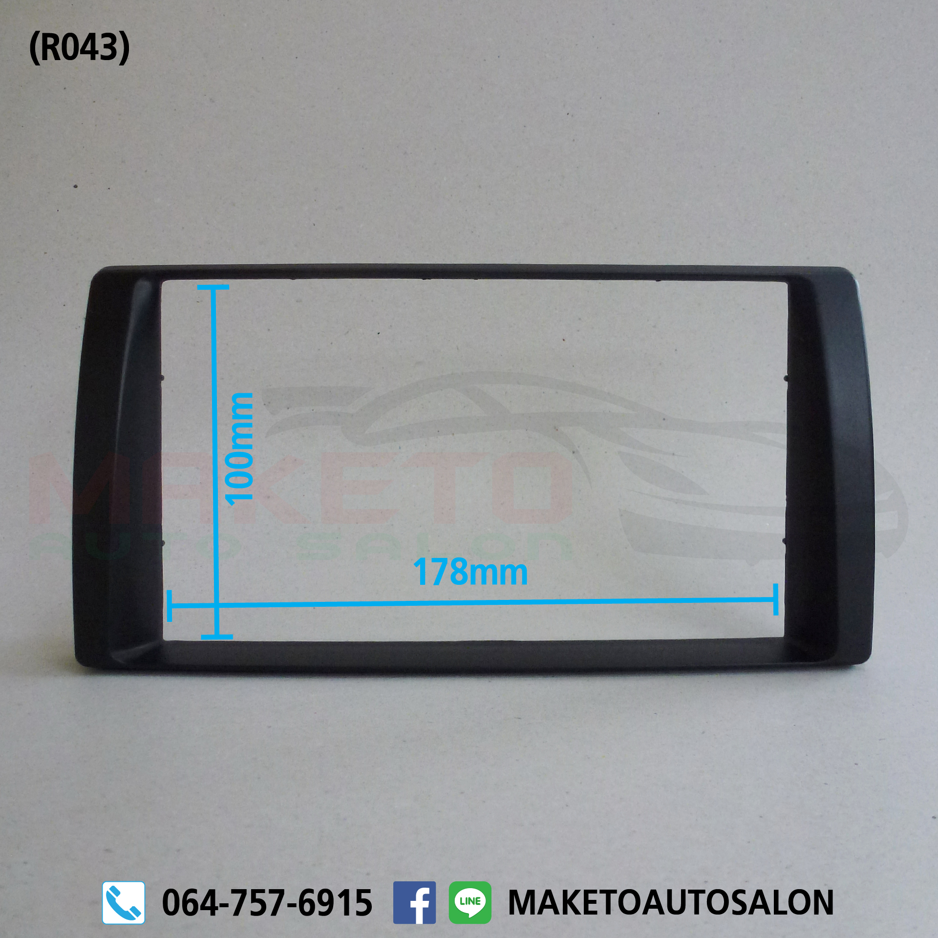 (R043) กรอบ วิทยุใส่จอ 6.2-7 inch. or 2 din. สำหรับรถยนต์ Toyota CAMRY 2002-2006