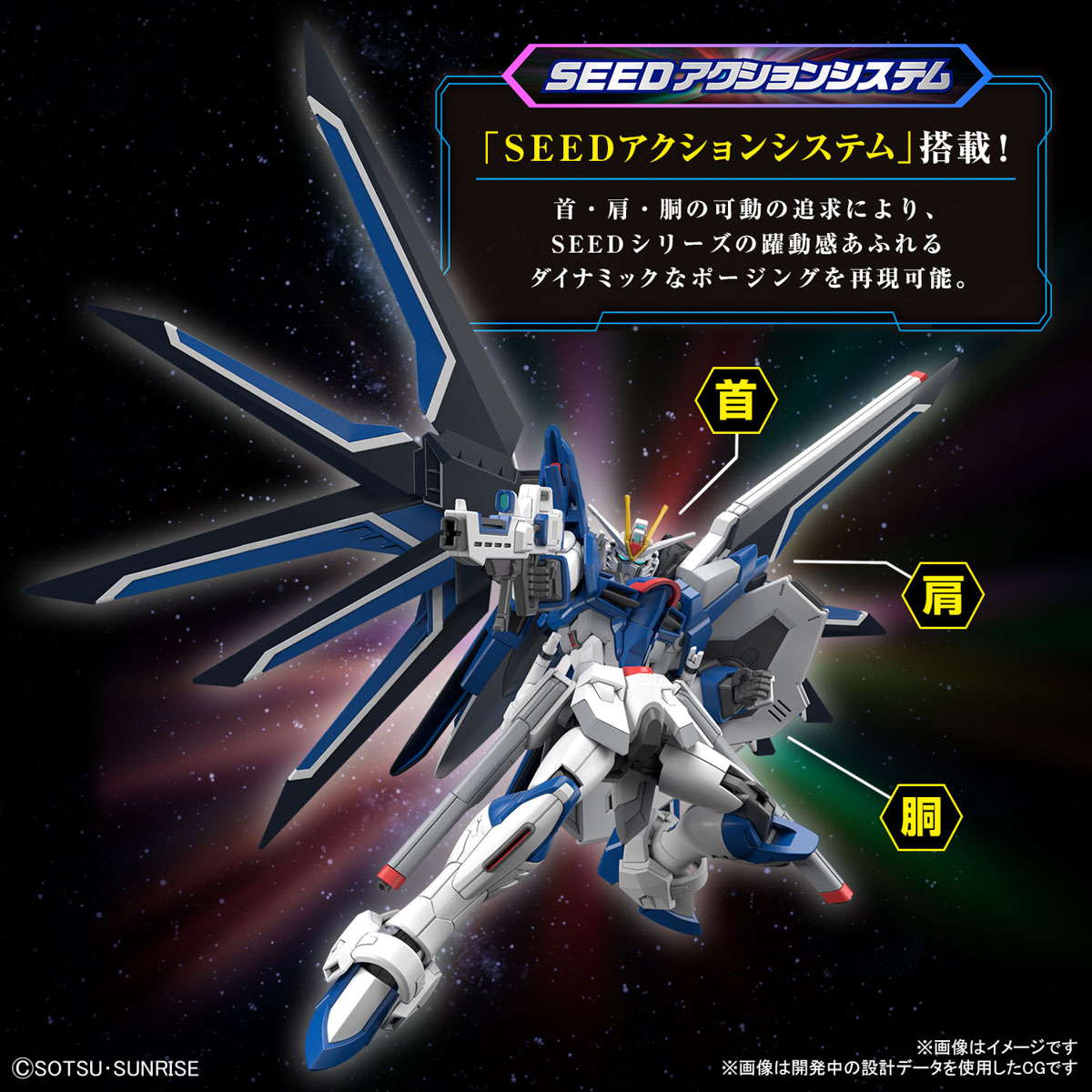 Bandai Gunpla Seed HG RISING FREEDOM GUNDAM