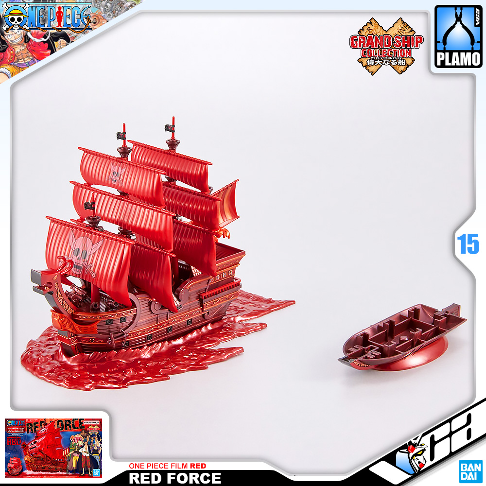 ⭐️ BANDAI ONE PIECE GRAND SHIP COLLECTION RED FORCE FILM RED COMMEMORATIVE COLOR VER ประกอบ โมเดล ของเล่น VCA GUNDAM