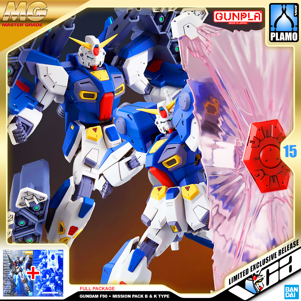 ⭐️ PREMIUM BANDAI PB GUNPLA MASTER GRADE MG 1/100 GUNDAM F90 MISSION PACK B K TYPE ประกอบ หุ่นยนต์ โมเดล กันดั้ม กันพลา ของเล่น VCA GUNDAM