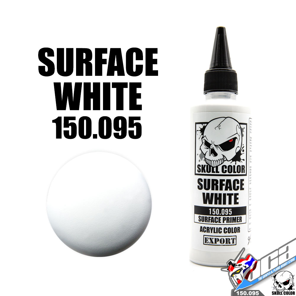 SKULL COLOR 150.095 SURFACE WHITE ACRYLIC 120ML (SURFACE PRIMER) สีอะครีลิกสำหรับพลาสติก โมเดล