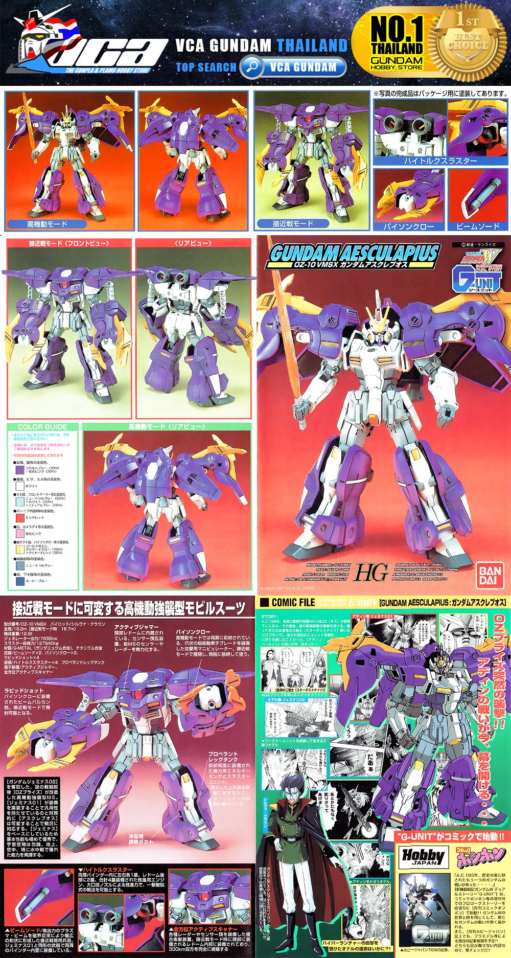 HG OZ-10MSX GUNDAM AESCULAPIUS