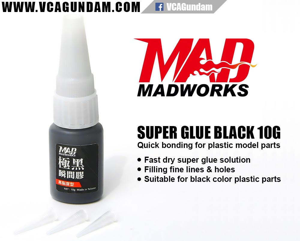 Mad Works™ Plastic Modelling Accessories CG-001 SUPER GLUE BLACK 10G For Plastic Model