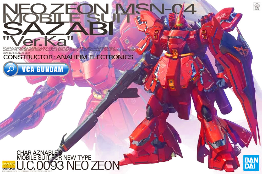 Bandai Gunpla Master Grade MG MSN-04 SAZABI VER KA ซาซาบิ