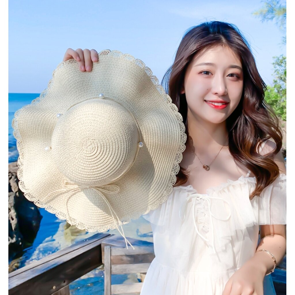 พร้อมส่ง !! หมวกปีกกว้างไปทะเล หมวกไปทะเลเก๋ๆ