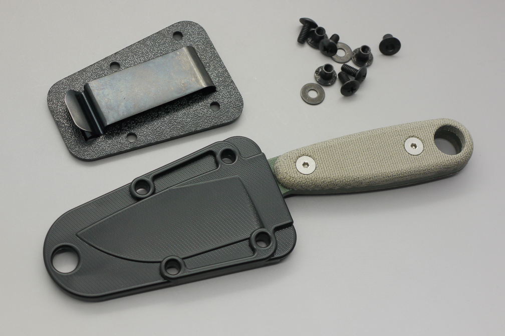 ESEE Knives: IZULA-II-OD Fixed Blade Neck Knife with OD Green Blade & Green Canvas Micarta Handle Scales