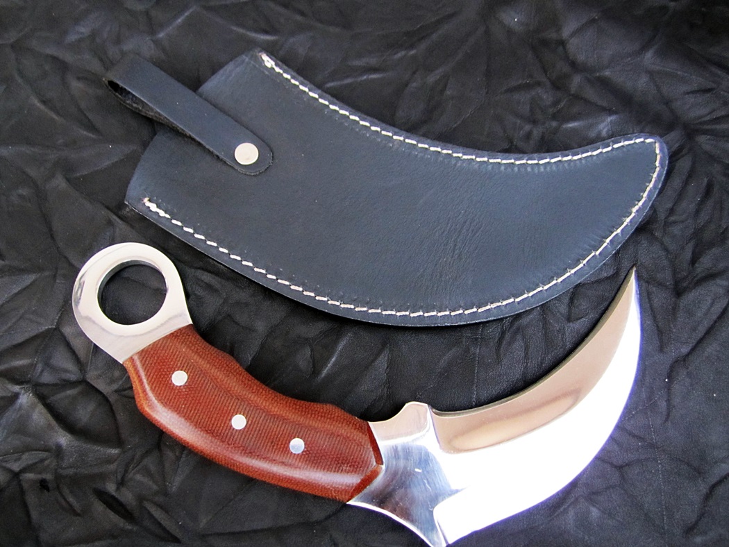 มีดคารัมบิทKARAMBIT D2 USA. 170 MICARTA HANDLE