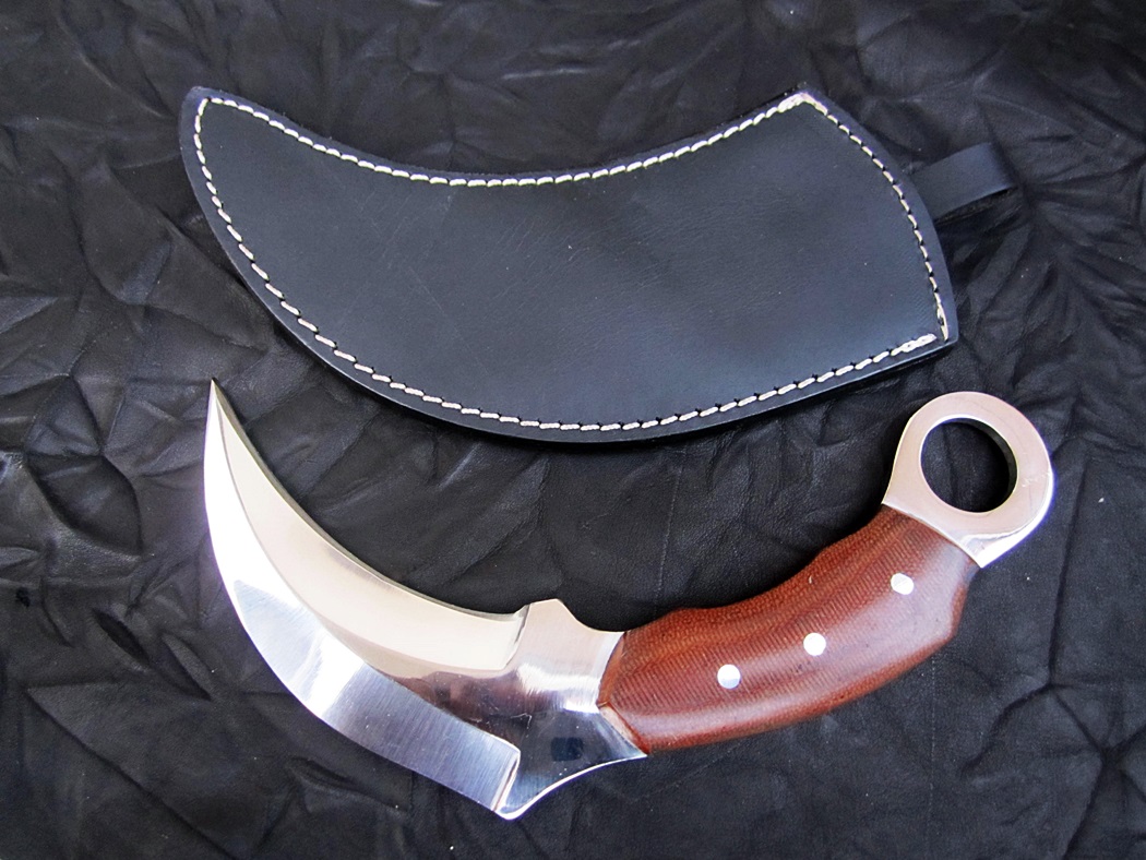 มีดคารัมบิทKARAMBIT D2 USA. 170 MICARTA HANDLE