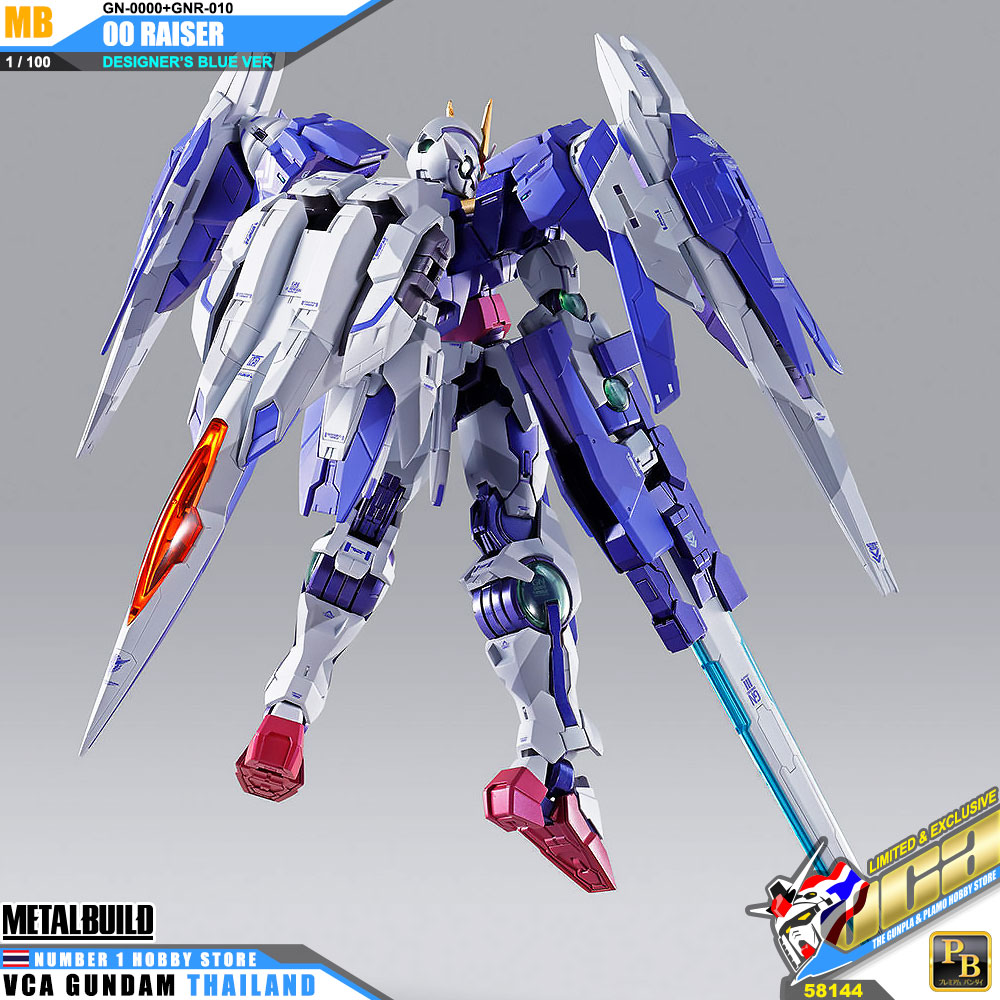 Premium Bandai Tamashii Nations Metal Build GN-0000+GNR-010 00 RAISER DESIGNER'S BLUE VER ดับเบิล โอ ไรเซอร์