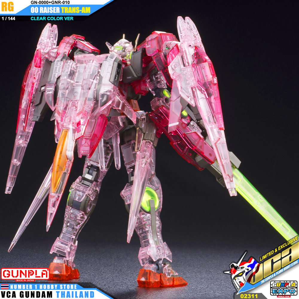 BANDAI GUNPLA EXPO REAL GRADE RG 1/144 00 RAISER TRANS AM TRANSAM CLEAR COLOR VER โมเดล กันดั้ม กันพลา VCA GUNDAM