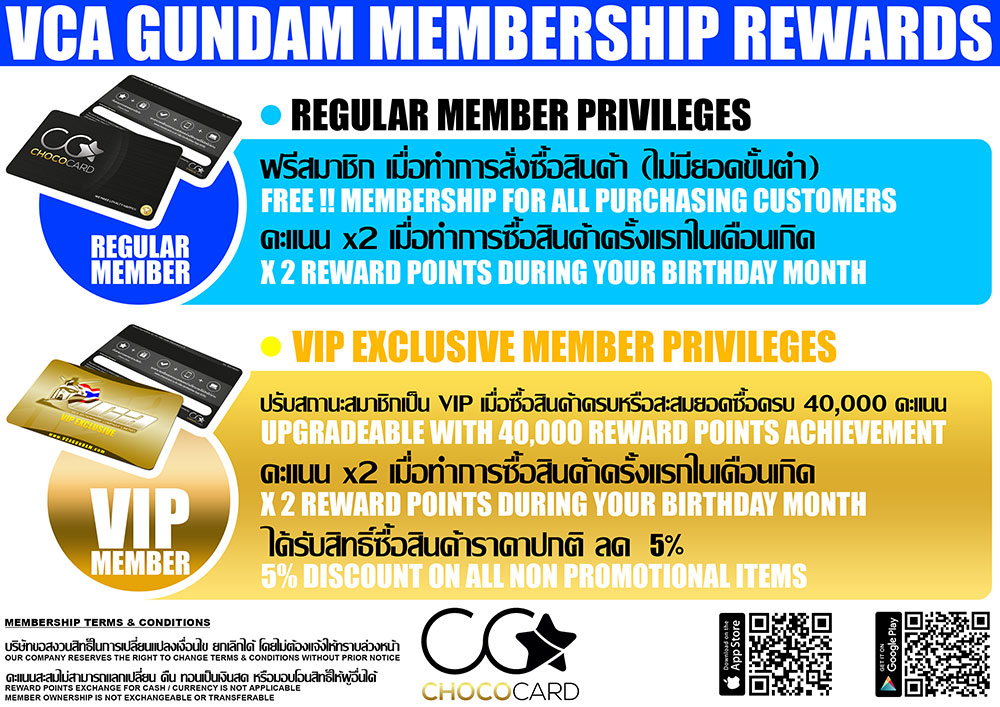 VCA Gundam Membership Rewards