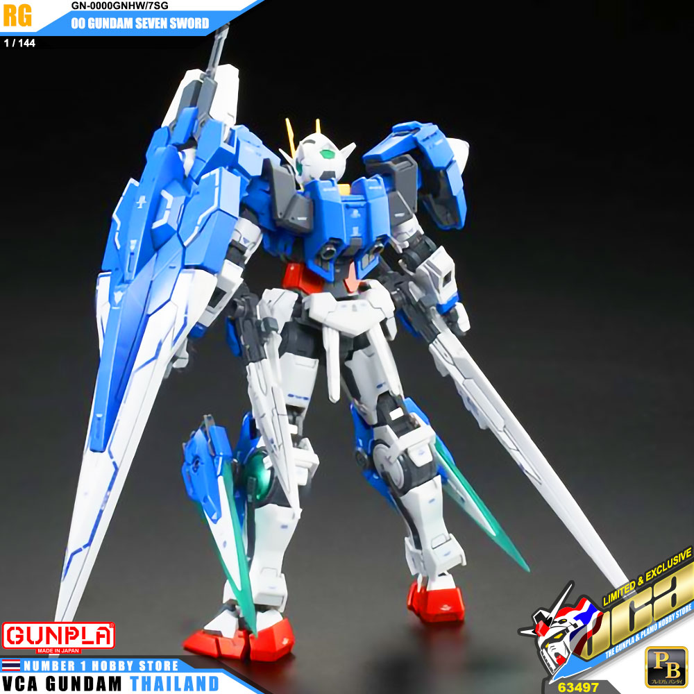 PREMIUM BANDAI GUNPLA REAL GRADE RG 1/144 00 GUNDAM SEVEN SSSWORD โมเดล กันดั้ม กันพลา VCA GUNDAM