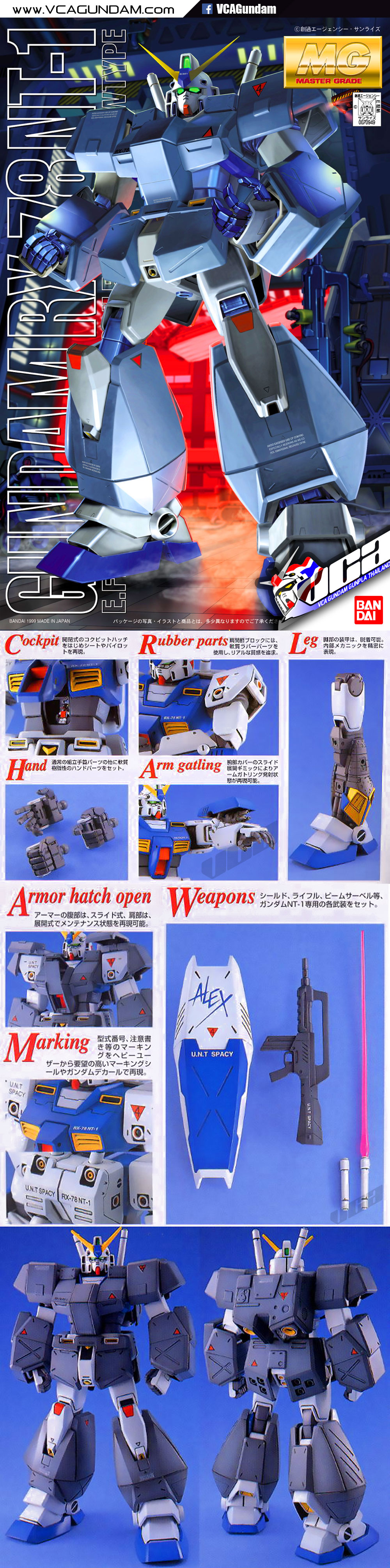 MG GUNDAM NT1 กันดั้ม NT1