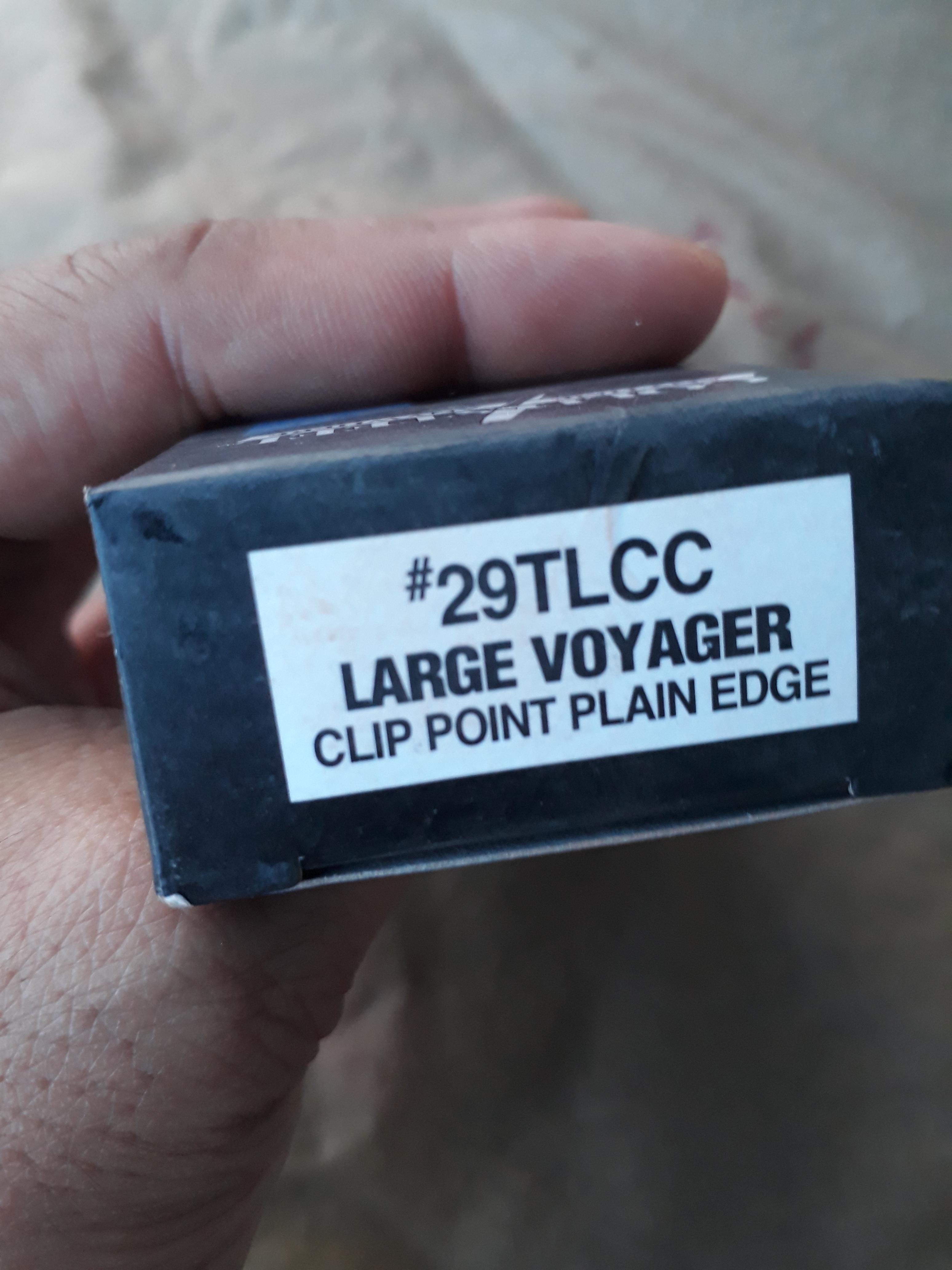 มีดพับCOLD STEEL Black Handle Large VOYAGER Straight CLIP POINT Folding Knife! 29TLCC