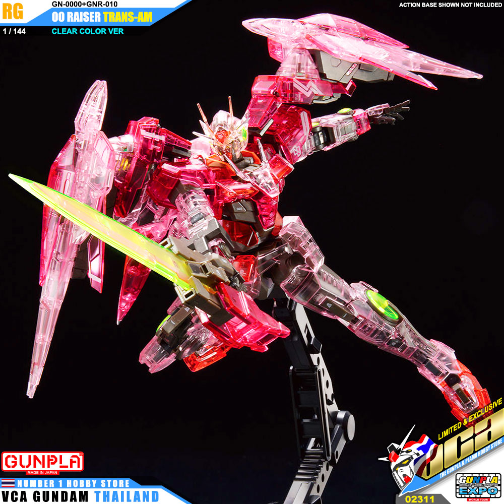BANDAI GUNPLA EXPO REAL GRADE RG 1/144 00 RAISER TRANS AM TRANSAM CLEAR COLOR VER โมเดล กันดั้ม กันพลา VCA GUNDAM