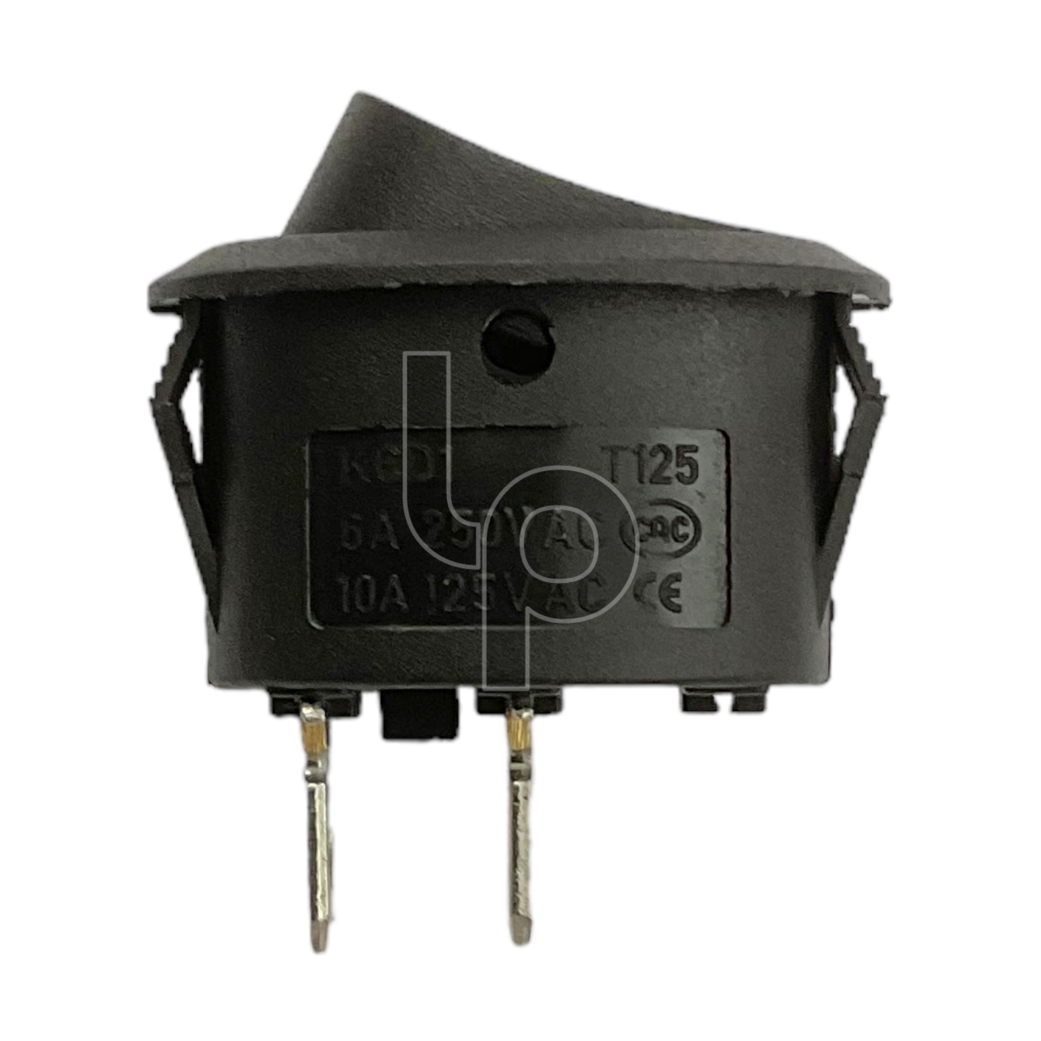 สวิตซ์เปิด-ปิด KCD-1 ทรงรี 2 ขา 220V สีดำ