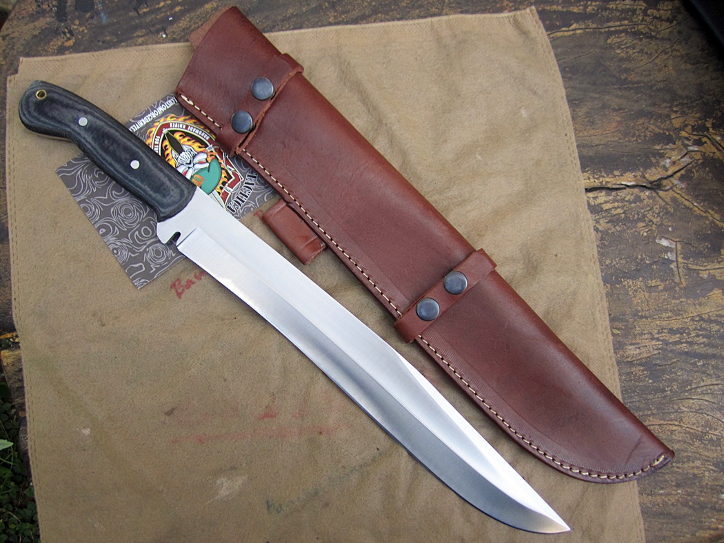 มีดเหล็กd2 IPAK CFK Custom Handmade D2 LARGE Bushcraft BUG-OUT-BAG Survival Machete Knife