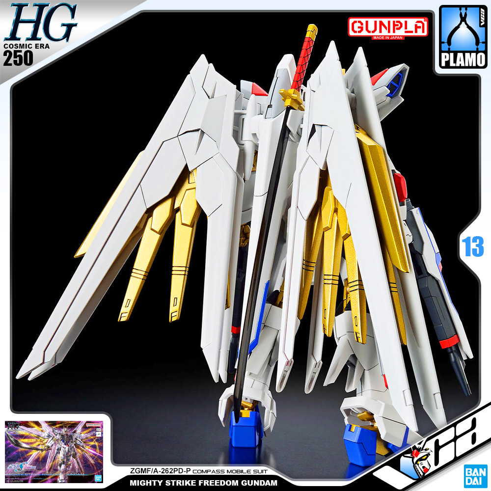 Bandai Gunpla High Grade HG Mighty Strike Freedom Gundam Plastic Model Action Toy Kit VCA Thailand