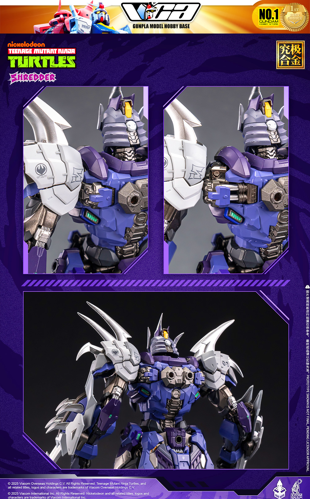 Heat Boys Nickelodeon Teenage Mutant Ninja Turtles Shredder Mecha Metal Structure Premium Action Figure VCA Gundam Thailand
