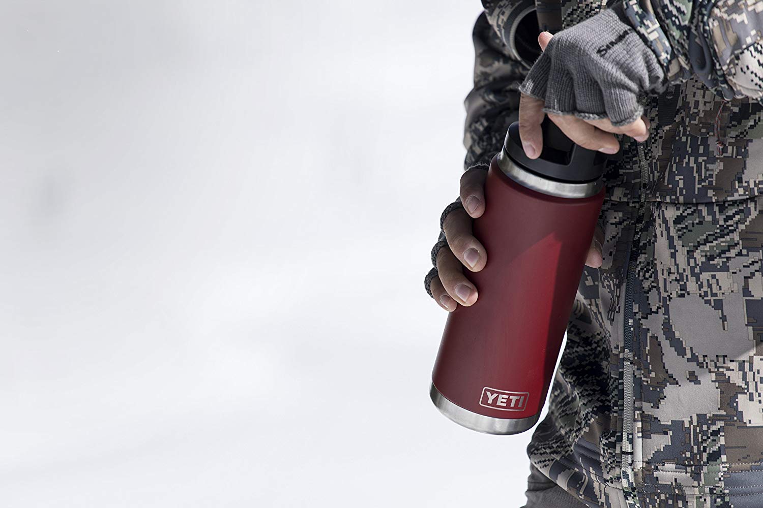 YETI Rambler 26 oz Stainless Steel Vacuum Insulated Bottle, Brick Red