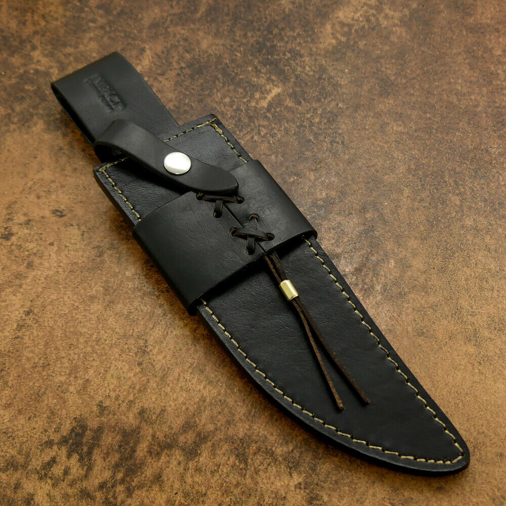 IMPACT CUTLERY RARE CUSTOM D2 BOWIE KNIFE BULL HORN HANDLE