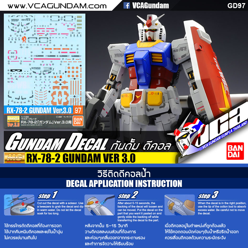 GD97 | MG RX-78-2 GUNDAM VER 3.0 กันดั้ม