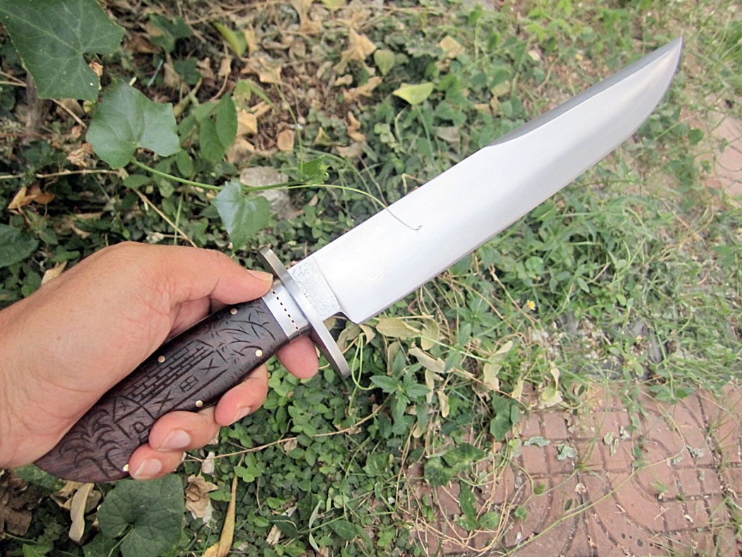D2 Custom Handmade Bowie Knife Hunting Survival Tactical Camping 17''
