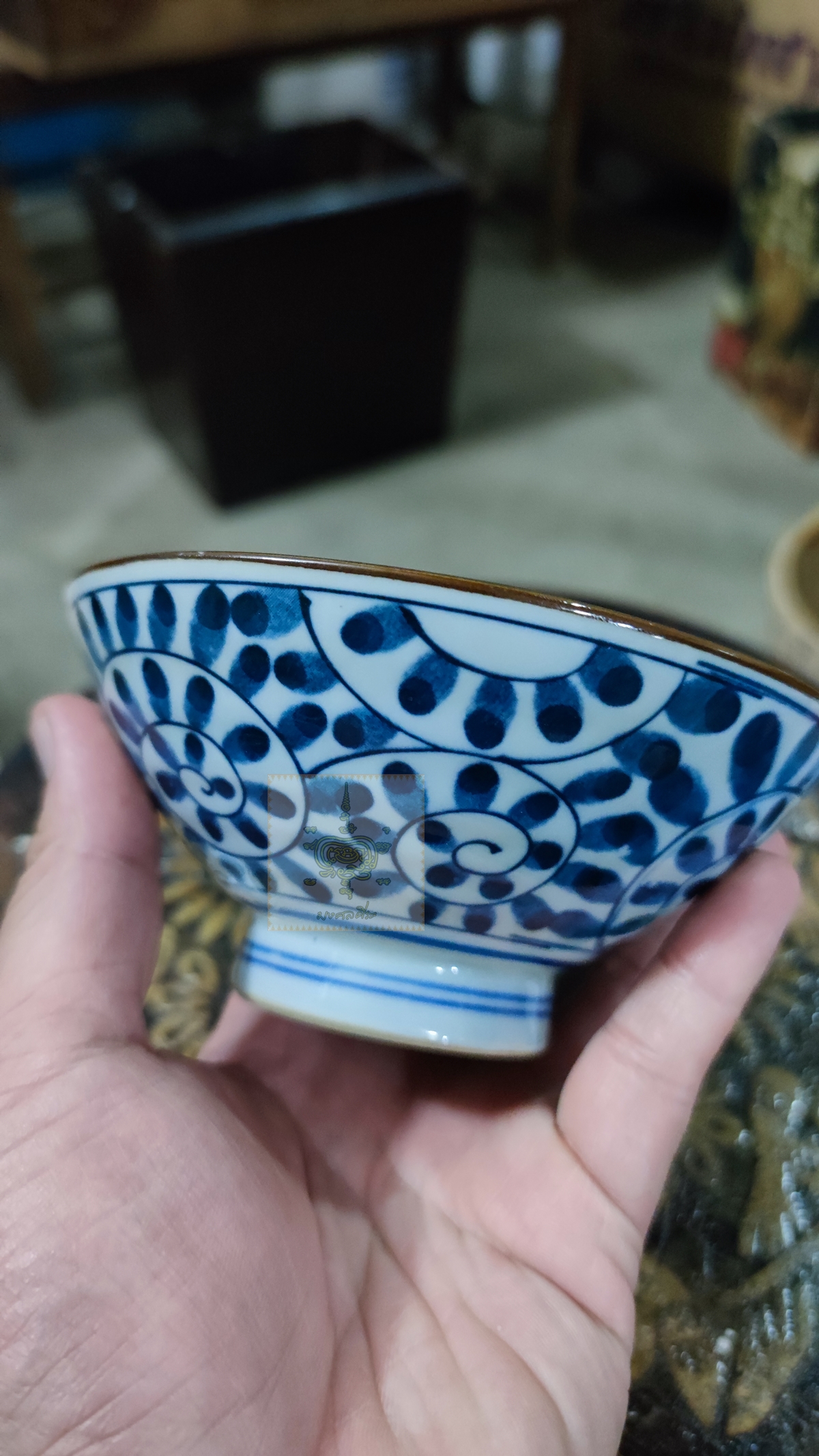 ถ้วยเซรามิกเก่า งานญี่ปุ่น 2 ใบ